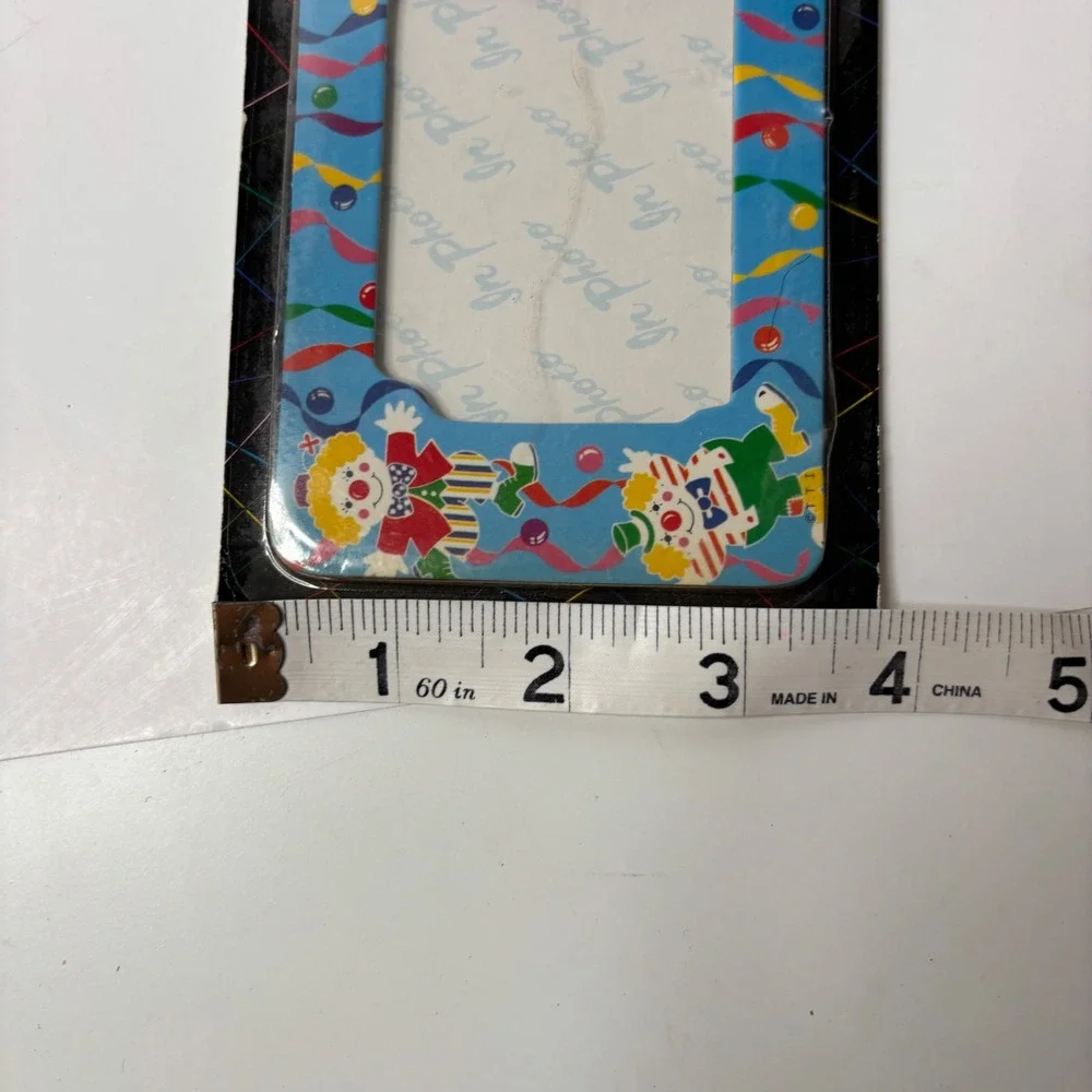 VTG 90s Magnetic Clown Picture Frame NIP SEE Colorful Kidcore Kitschy Gift Retro